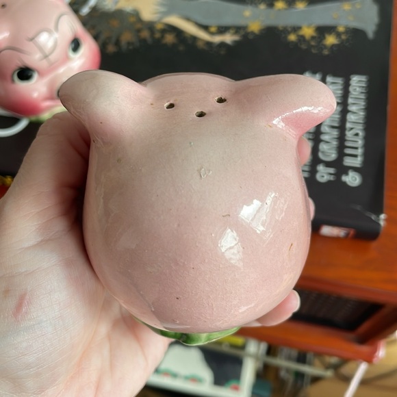VINTAGE PINK PIG PIGGY HEADS FIGURAL S&P SHAKERS - Picture 8 of 11